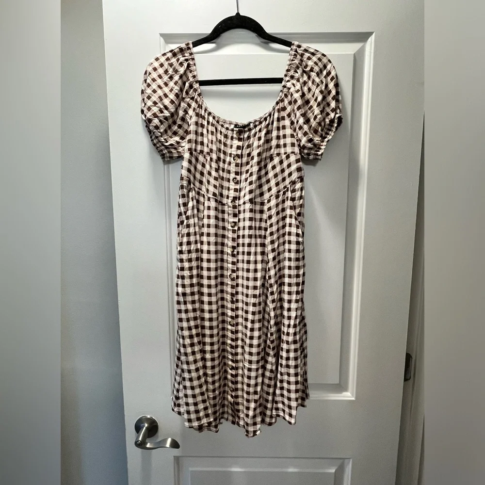 Torrid Mini Rayon Slub Button Front Skater Dress size 00 - Picture 5 of 10
